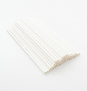 Beyaz Kağıt Pipet 6x200 cm 100 Adet