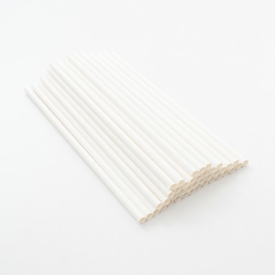 Beyaz  Sargılı Frozen Kağıt Pipet 12 x 200  cm 100 Adet