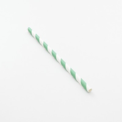 6x200 mm Yeşil Beyaz Kağıt Pipet Koli içi Adet 5600